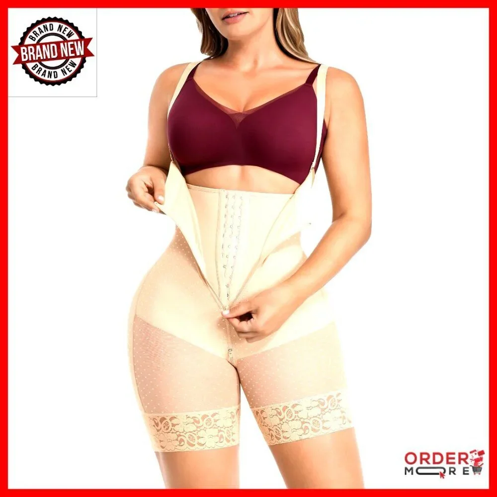 Tummy Control Shapewear Bodysuit Butt Lifting Postpartum Steel Bones Adjustable